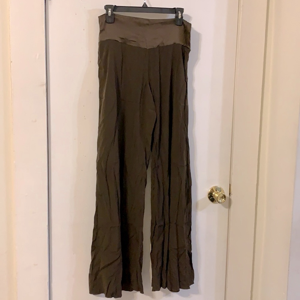Silk wide leg pants size S